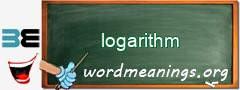 WordMeaning blackboard for logarithm